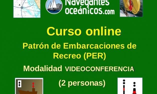 Curso online Patrón de Embarcaciones de Recreo (PER). Modalidad Videoconferencia (para 2 personas)
