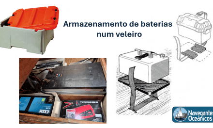 Armazenamento de baterias num veleiro