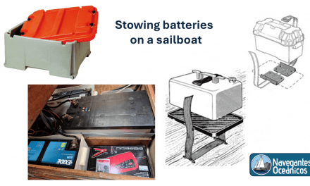 Stowing batteries on a sailboat
