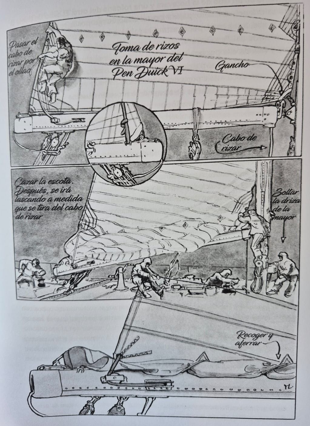 Toma de rizos mayor Tabarly