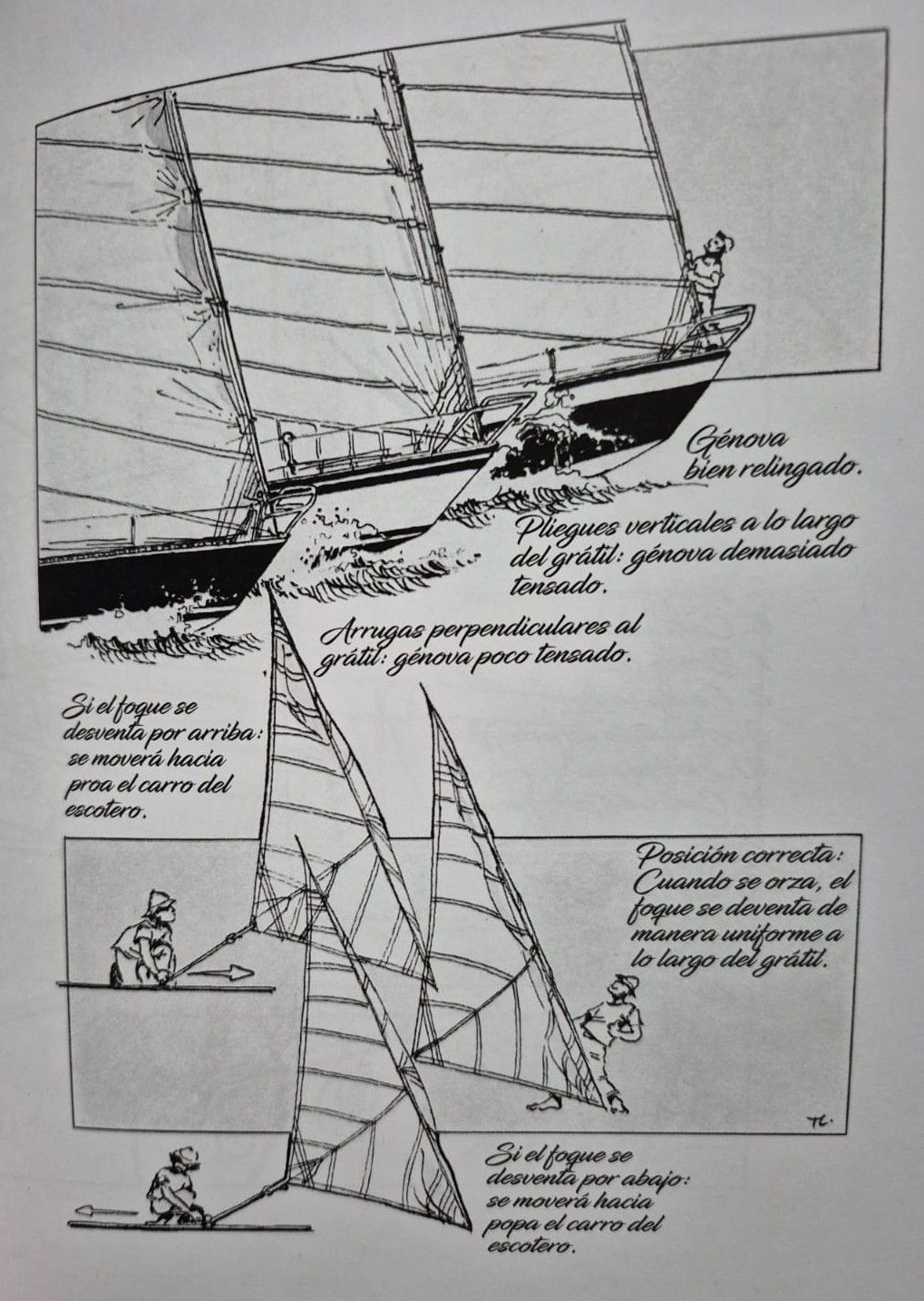 Trimado del génova Tabarly