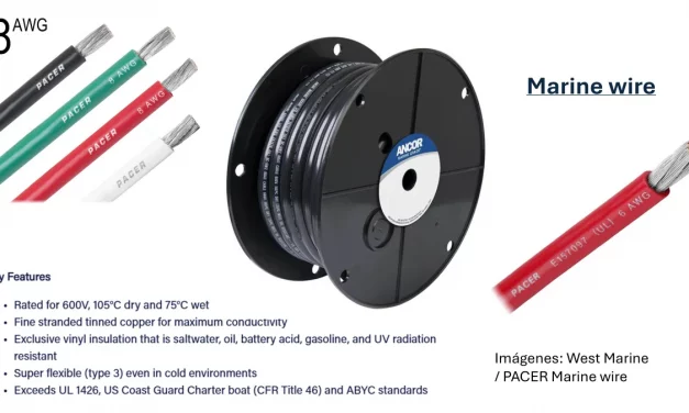 Electrical circuit wiring of a sailboat